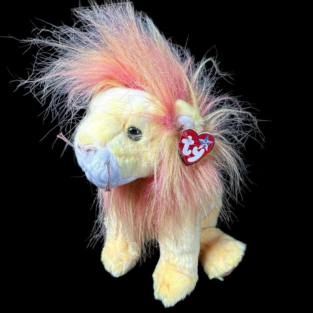 TY‎ BEANIE BUDDIES BUSHY THE LION 13" Plush 2000 Vintage
